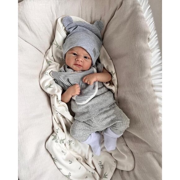 🆕17inch Full Vinyl Body Reborn Baby Dolls Eyes Open Boy Doll Elijah Reborn Doll - Picture 4 of 8